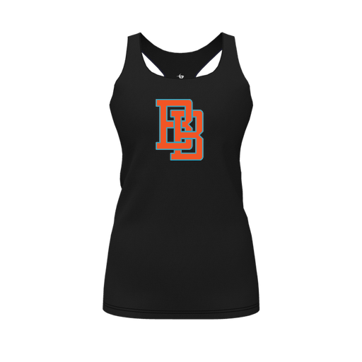 [CUS-DFW-RCBK-PER-BLK-FYS-LOGO1] Racerback Tank Top (Female Youth S, Black, Logo 1)