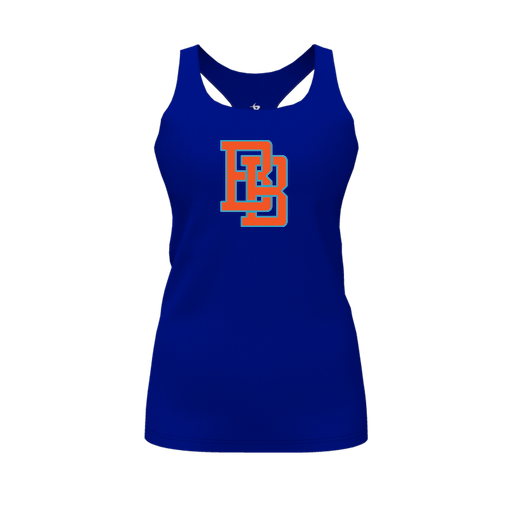 [CUS-DFW-RCBK-PER-RYL-FYS-LOGO1] Racerback Tank Top (Female Youth S, Royal, Logo 1)
