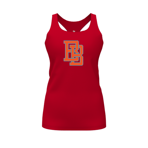 [FT0TRBRD-FYS-LOGO1] Decker Racerback Tank Top (Female Youth S, Red, Logo 1)