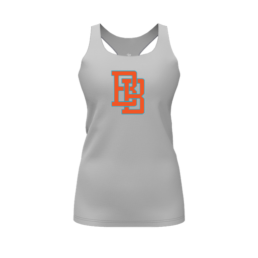 [FT0TRBGY-FYS-LOGO1] Decker Racerback Tank Top (Female Youth S, Gray, Logo 1)