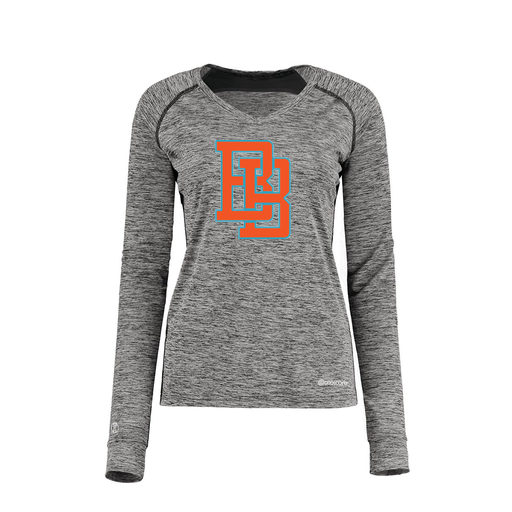 [222770.K94.XS-LOGO1] Ladies Electric Long Sleeve Shirt (Female Adult XS, Black, Logo 1)