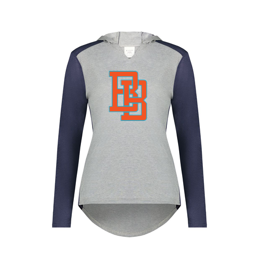 [6902.29V.XS-LOGO1] Ladies Vintage Hoodie (Female Adult XS, Navy, Logo 1)