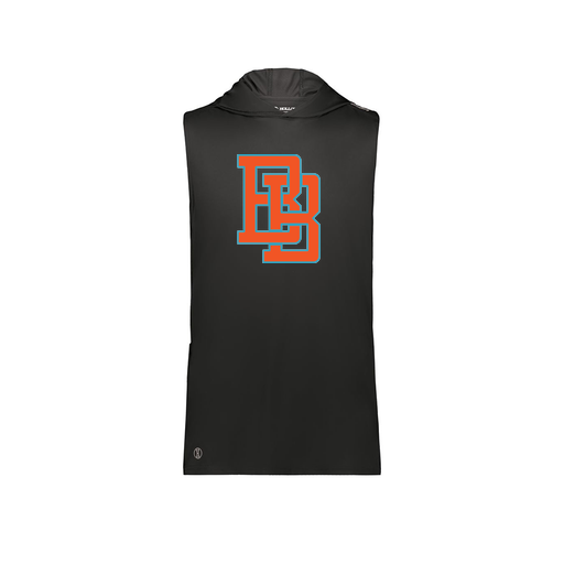 [222590.080.XS-LOGO1] Men's CoolDry Sleeveless Hoodie (Adult XS, Black, Logo 1)