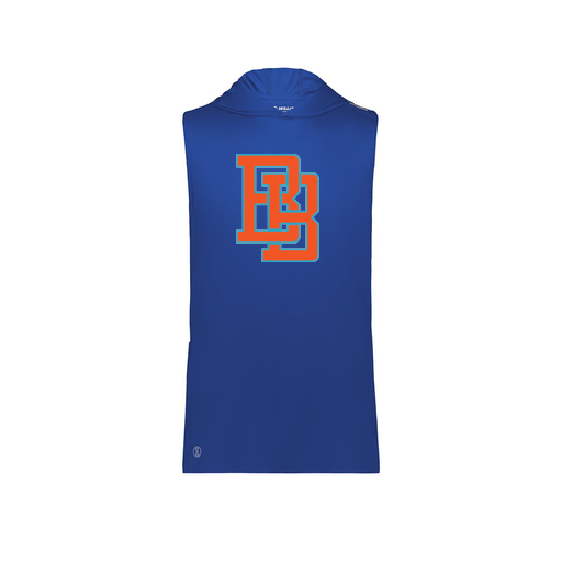 [222590.060.XS-LOGO1] Men's CoolDry Sleeveless Hoodie (Adult XS, Royal, Logo 1)