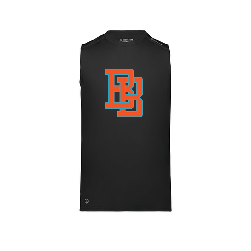 [222593.080.S-LOGO1] Men's CoolDry TankTop (Adult S, Black, Logo 1)