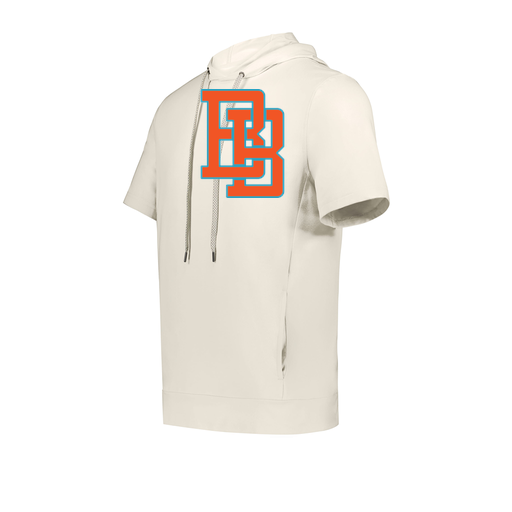 [222505.907.S-LOGO1] Men's Venturs Soft Knit Short Sleeve Hoodie (Adult S, White, Logo 1)