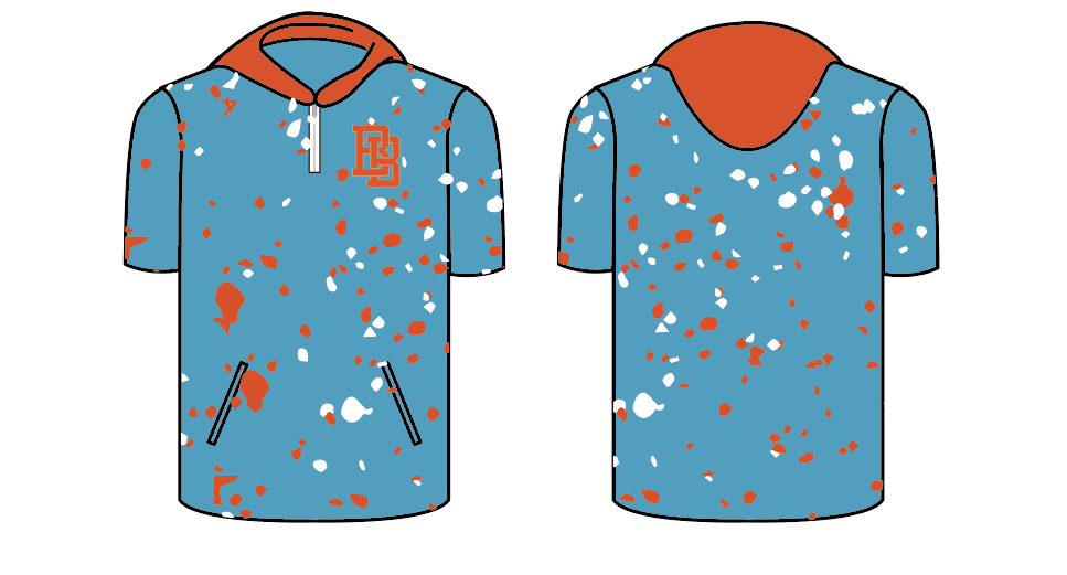 Ballers - Short Sleeve Blue Splatter Cage Jacket